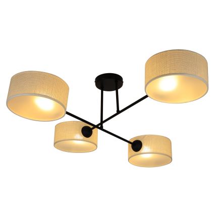 Brilagi - Lustre de tecto VIRGO de montagem de superfície 4xE14/40W/230V creme/preto