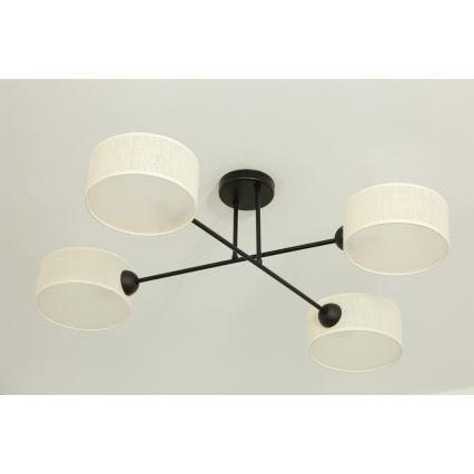 Brilagi - Lustre de tecto VIRGO de montagem de superfície 4xE14/40W/230V creme/preto