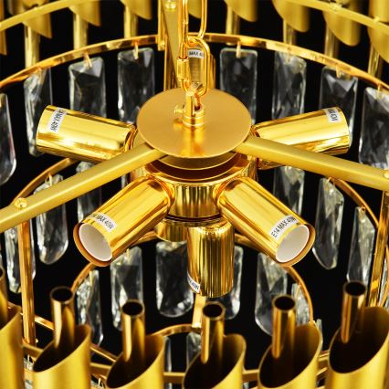 Brilagi - Lustre de teto aplicado ECLIPSE 7xE14/10W/230V Ø 48 cm dourado