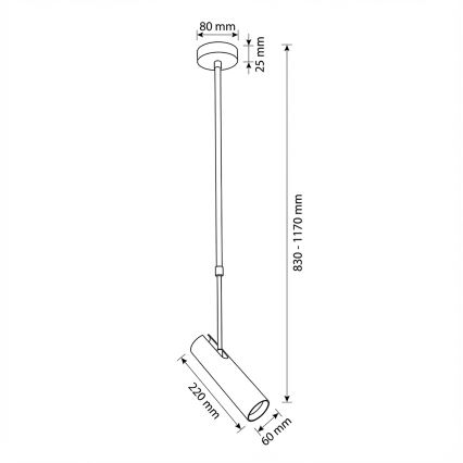 Brilagi - Lustre de teto com haste SELE 1xGU10/30W/230V bege