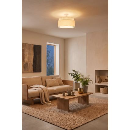 Brilagi - Lustre de teto de montagem direta PADOVA 1xE27/60W/230V Ø 40 cm cor creme