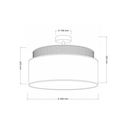 Brilagi - Lustre de teto de montagem direta PADOVA 1xE27/60W/230V Ø 40 cm cor creme