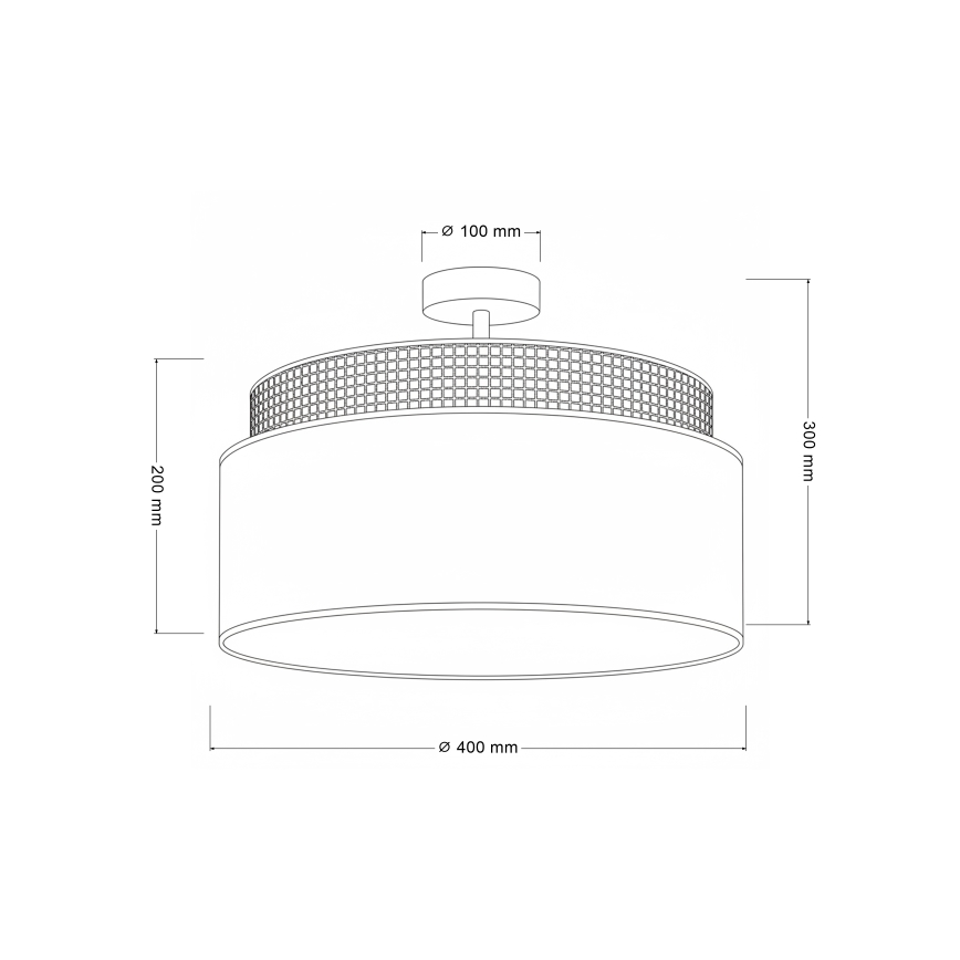 Brilagi - Lustre de teto de montagem direta PADOVA 1xE27/60W/230V Ø 40 cm cor creme