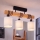 Brilagi - Lustre de teto de montagem em superfície NUBILA 3xE27/60W/230V pinho/branco