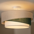 Brilagi - Lustre de teto de montagem superficial ARROW 1xE27/60W/230V Ø 45 cm bege/verde/branco
