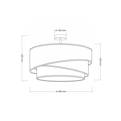 Brilagi - Lustre de teto de montagem superficial ARROW 1xE27/60W/230V Ø 45 cm bege/verde/branco