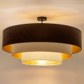 Brilagi - Lustre de teto de montagem superficial LUNETA 3xE27/60W/230V, diâmetro 80 cm, castanho/bege/creme