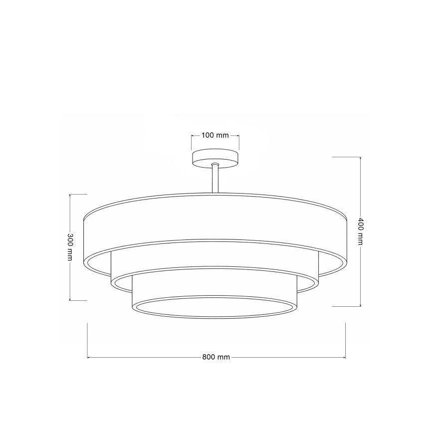 Brilagi - Lustre de teto de montagem superficial LUNETA 3xE27/60W/230V, diâmetro 80 cm, castanho/bege/creme