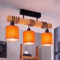 Brilagi - Lustre de Teto de Montagem Superficial NUBILA 3xE27/60W/230V pinho/laranja