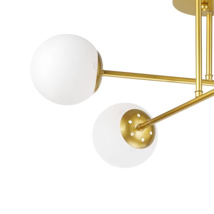 Brilagi - Lustre de teto de sobrepor MALIVA 4xE14/15W/230V dourado/branco