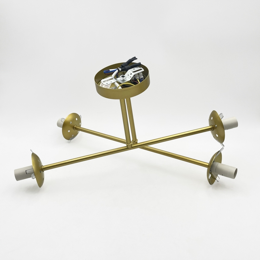 Brilagi - Lustre de teto de sobrepor MALIVA 4xE14/15W/230V dourado/branco
