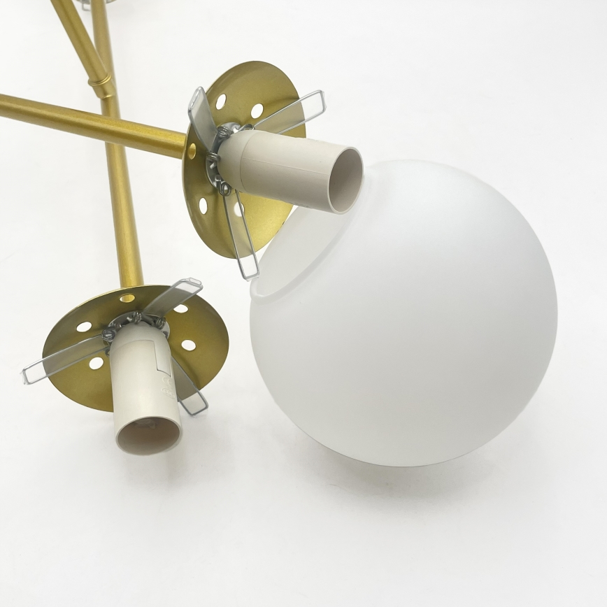 Brilagi - Lustre de teto de sobrepor MALIVA 4xE14/15W/230V dourado/branco