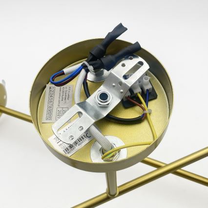 Brilagi - Lustre de teto de sobrepor MALIVA 4xE14/15W/230V dourado/branco