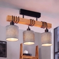 Brilagi - Lustre de teto de sobrepor NUBILA 3xE27/60W/230V pinho/cinzento