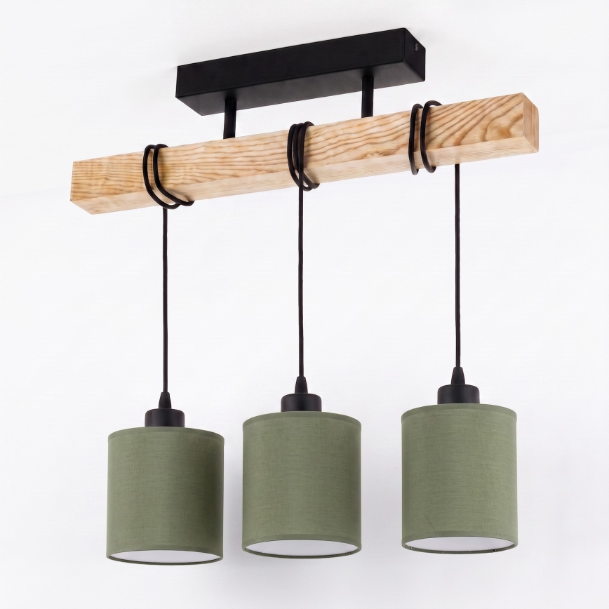 BRILAGI - Lustre de Teto de Sobrepor NUBILA 3xE27/60W/230V pinho/verde