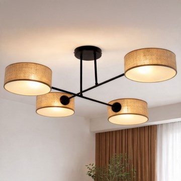 Brilagi - Lustre de teto de superfície VIRGO 4xE14/40W/230V bege/preto