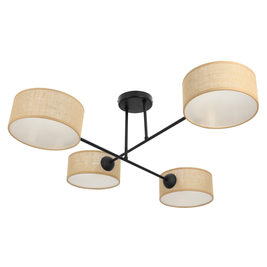 Brilagi - Lustre de teto de superfície VIRGO 4xE14/40W/230V bege/preto