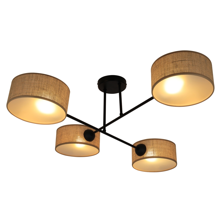 Brilagi - Lustre de teto de superfície VIRGO 4xE14/40W/230V bege/preto