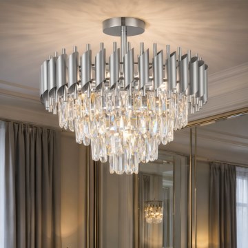 Brilagi - Lustre de teto ECLIPSE 7xE14/10W/230V Ø 48 cm prateado