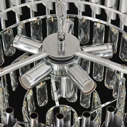 Brilagi - Lustre de teto ECLIPSE 7xE14/10W/230V Ø 48 cm prateado