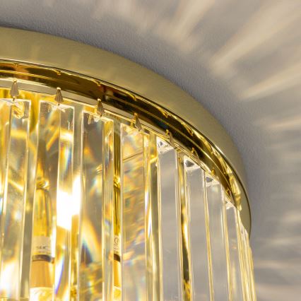Brilagi - Candeeiro de teto LED de cristal MOZART, 5x E14/40W/230V, diâmetro 40 cm, dourado