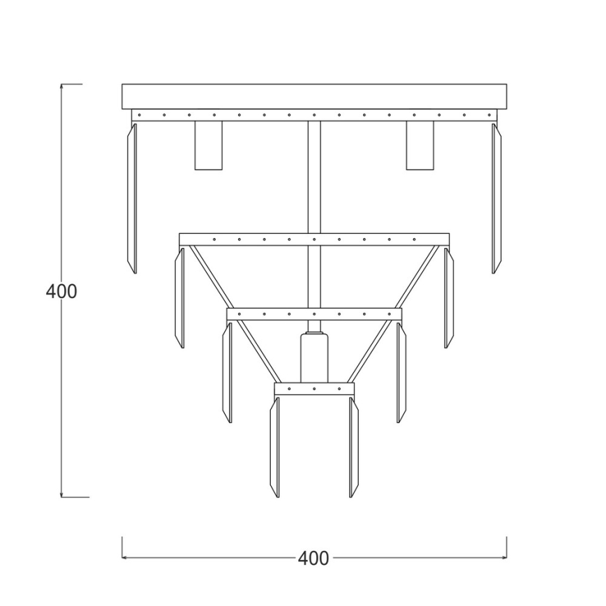 Brilagi - Candeeiro de teto LED de cristal MOZART, 5x E14/40W/230V, diâmetro 40 cm, dourado