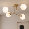 Brilagi - Lustre de teto fixo MILO 4xE27/60W/230V dourado