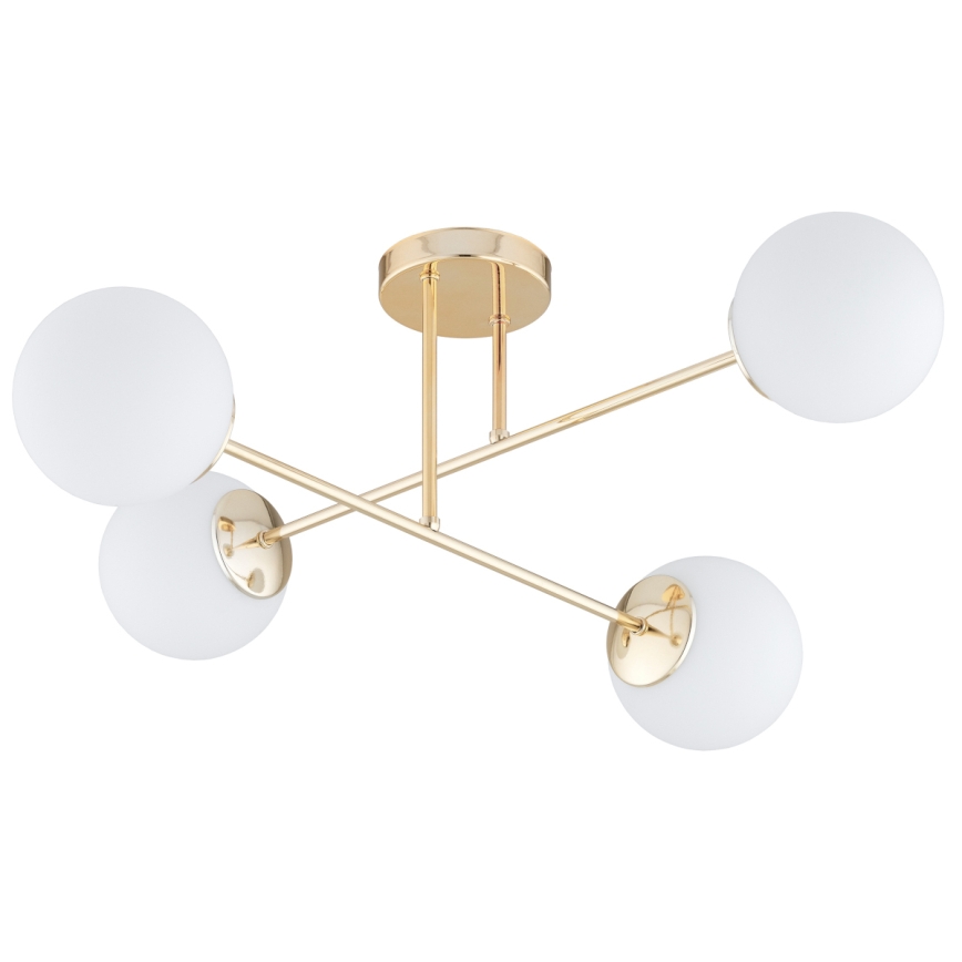 Brilagi - Lustre de teto fixo MILO 4xE27/60W/230V dourado