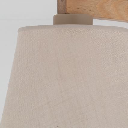 Brilagi - Lustre de teto LATTE SABIA 3xE27/15W/230V pinho/bege