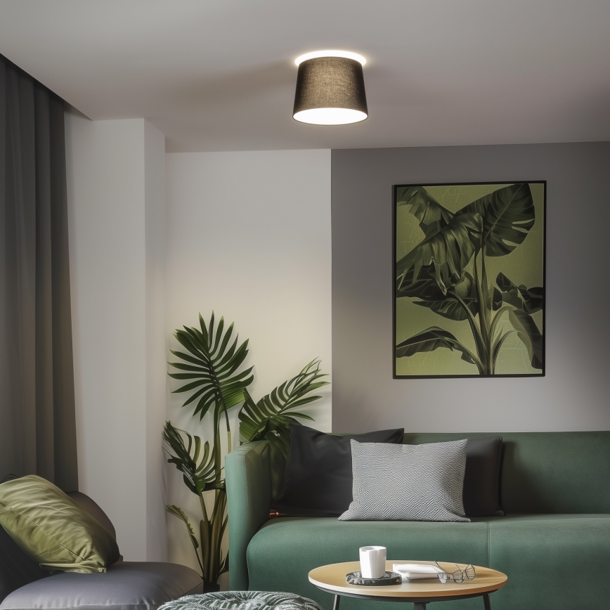 Brilagi - Lustre de teto LED CERIA 1xE27/40W/230V Ø 30 cm preto