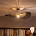 BRILAGI - Lustre de teto LED CERIA BOHO 1xE27/60W/230V, diâmetro 80 cm, preto/castanho