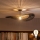 Brilagi - Lustre de teto LED CERIA BOHO 1xE27/60W/230V, diâmetro 80 cm, preto/castanho