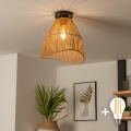 BRILAGI - Lustre de teto LED CERIA BOHO (montagem em superfície) 1xE27/40W/230V, diâmetro 30 cm, castanho