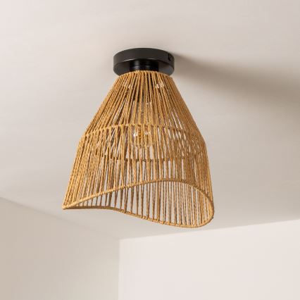 Brilagi - Lustre de teto LED CERIA BOHO (montagem em superfície) 1xE27/40W/230V, diâmetro 30 cm, castanho