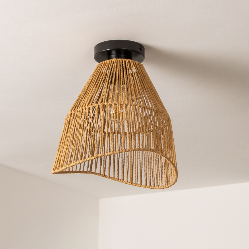 Brilagi - Lustre de teto LED CERIA BOHO (montagem em superfície) 1xE27/40W/230V, diâmetro 30 cm, castanho