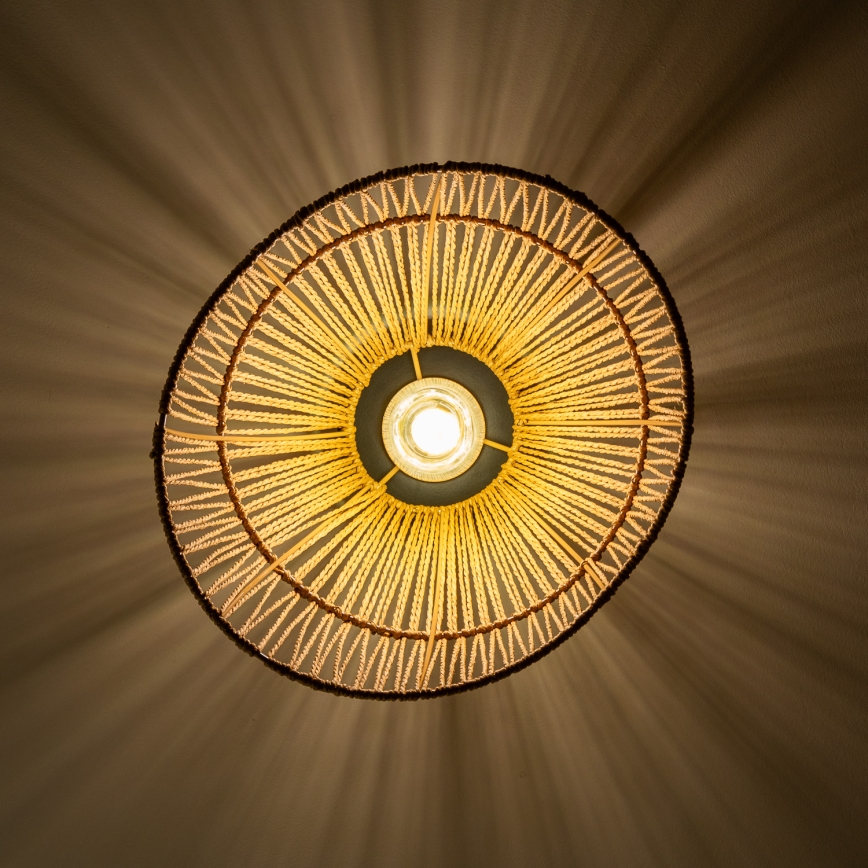 Brilagi - Lustre de teto LED CERIA BOHO (montagem em superfície) 1xE27/40W/230V, diâmetro 30 cm, castanho