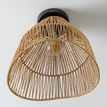 Brilagi - Lustre de teto LED CERIA BOHO (montagem em superfície) 1xE27/40W/230V, diâmetro 30 cm, castanho