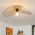 Brilagi - Lustre de Teto LED CERIA WIRE 1xE27/40W/230V 40x56 cm bronze/carvalho