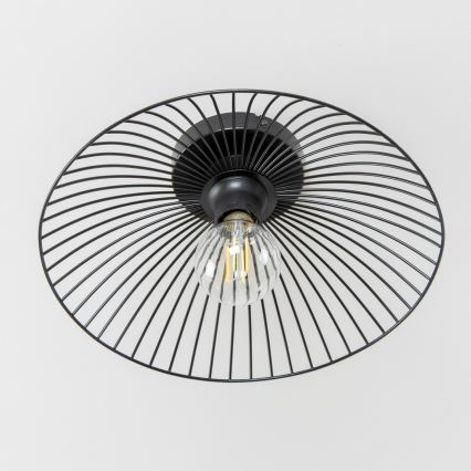Brilagi - Lustre de teto LED de montagem à superfície CERIA WIRE 1xE27/40W/230V Ø 38 cm preto