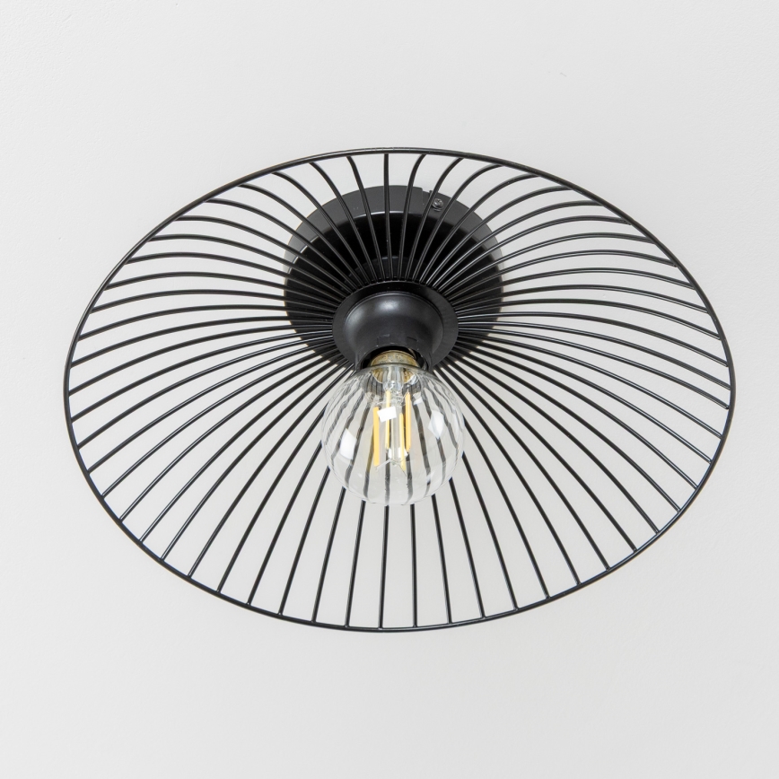 Brilagi - Lustre de teto LED de montagem à superfície CERIA WIRE 1xE27/40W/230V Ø 38 cm preto