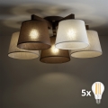 BRILAGI - Lustre de teto LED de montagem superficial LATTE 5xE27/15W/230V pinho/misto