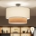 Brilagi - Lustre de teto LED de sobrepor CERIA 1xE27/60W/230V, Ø 50 cm, preto/branco/bege