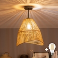 BRILAGI - Lustre de teto LED de sobrepor CERIA BOHO 1xE27/60W/230V Ø 30 cm preto/castanho