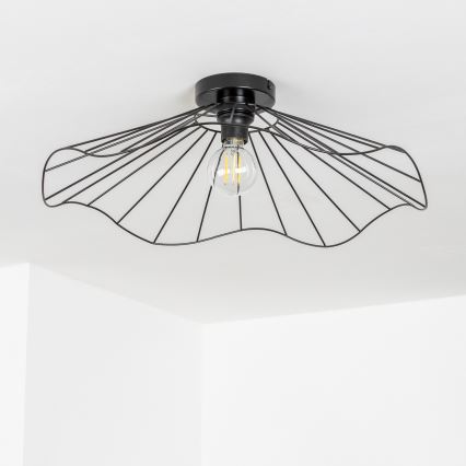 Brilagi - Lustre de Teto LED de Superfície CERIA WIRE 1xE27/40W/230V Ø 60 cm preto