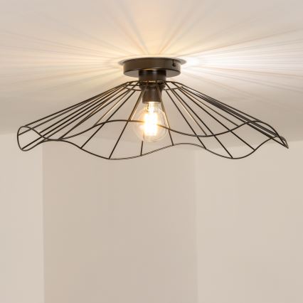 Brilagi - Lustre de Teto LED de Superfície CERIA WIRE 1xE27/40W/230V Ø 60 cm preto