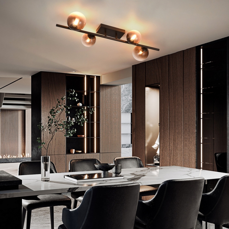 Brilagi - Lustre de Teto LED MILLA 4xG9/3W/230V castanho/castanho fumê