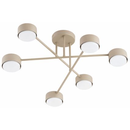 Brilagi - LED RGB+CCT Lustre de Teto Regulável de Superfície MONO 6xGX53/14W/230V 2700-6500K Wi-Fi Tuya preto