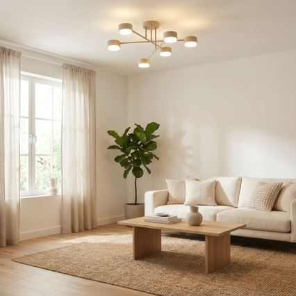 Brilagi - LED RGB+CCT Lustre de Teto Regulável de Superfície MONO 6xGX53/14W/230V 2700-6500K Wi-Fi Tuya preto
