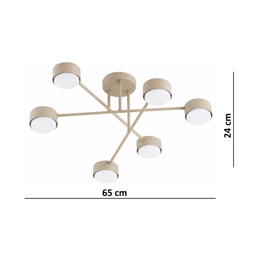 Brilagi - LED RGB+CCT Lustre de Teto Regulável de Superfície MONO 6xGX53/14W/230V 2700-6500K Wi-Fi Tuya preto