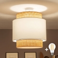 Brilagi - Lustre de teto LED sobreposto CERIA 1xE27/60W/230V Ø 40 cm bege/branco
